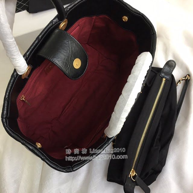 Chanel女包 香奈兒專櫃最新款購物小號手提包 Chanel菱格全皮肩背購物袋 57974  djc4254